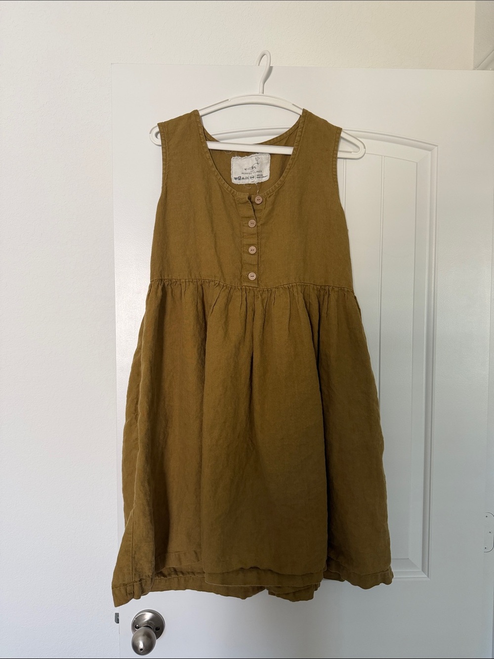 Not perfect linen MAMA sleeveless dress